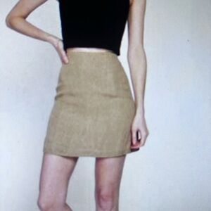 A New Day classic High-Rise Mini Skirt in Camel. Size 10. NWTGS